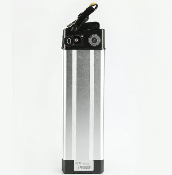 

High quality silver fish shell rechargeable 36v 10ah electric bike li ion battery with BMS and charger