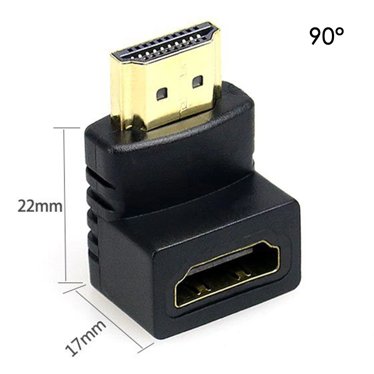 HDMI папа к Женский адаптер разъем удлинитель кабель конвертер 90 градусов правый