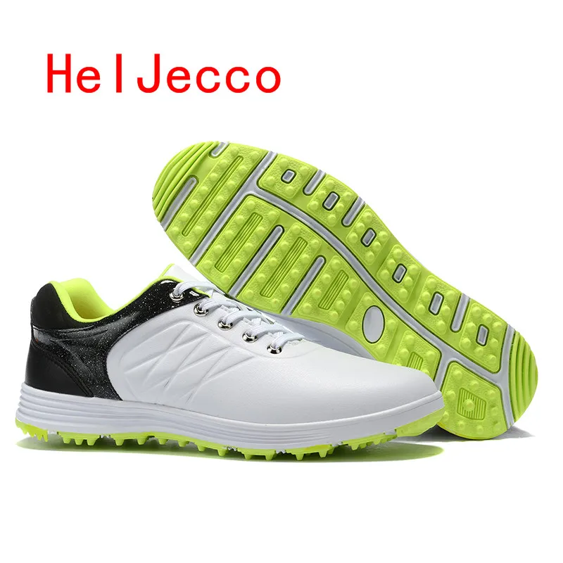 

Professional Male Golf Sneakers Non-slip Spikes Walking Shoes Grass Golfing Shoes Mens Training Sneakers White Golfer Shoes
