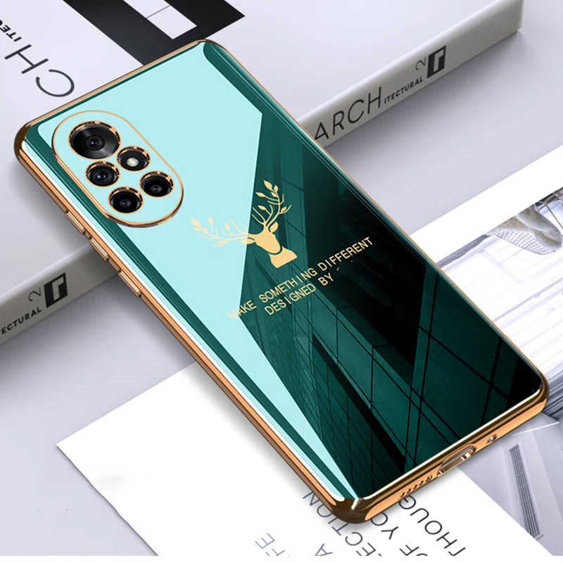 

Luxury Electroplating Case For Huawei Nova 8 Soft Silicone TPU Deer Phone Bags Coque Fundas