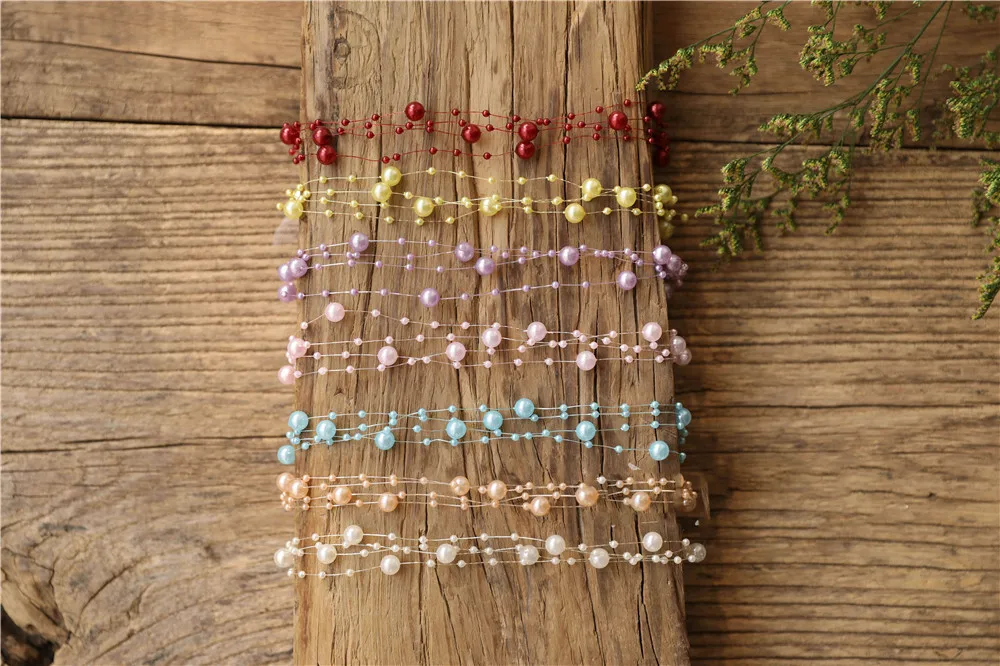 

Newborn Photography Props Baby Girl Headbands Pearl Hair Accessories Headwear