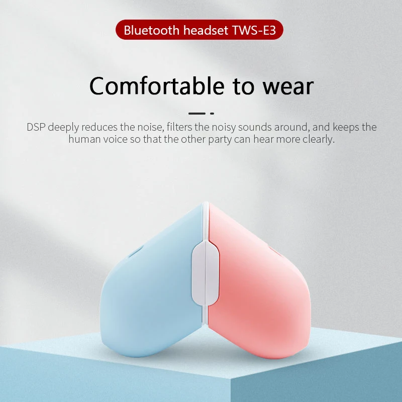 

Stylish 3D Cute Love Heart TWS Bluetooth-compatible 5.0 Earphones Wireless IPX6 Waterproof Headphones HIFI Sounds