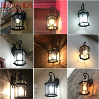 brother outdoor wall sconces lamp classical light retro led waterproof for home aisle decoration