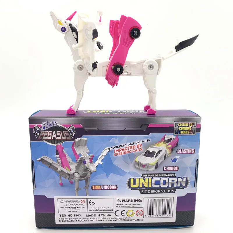

2 In 1 Mini Deformation Car Kids Simulation Car Tianyi Pegasus Deformation Robot Car Model Deformed Car Child Toys Gift