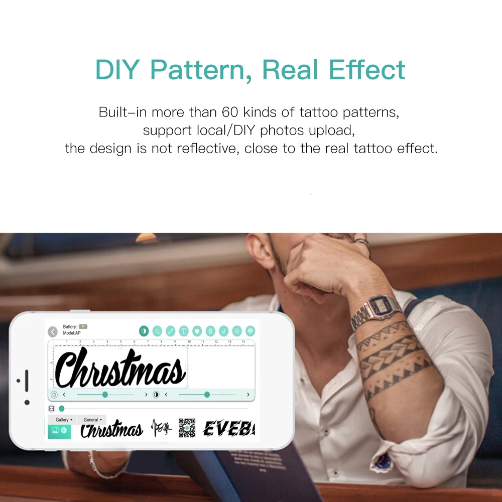 Портативная печатная ручка ручной принтер струйная тату машина для всех