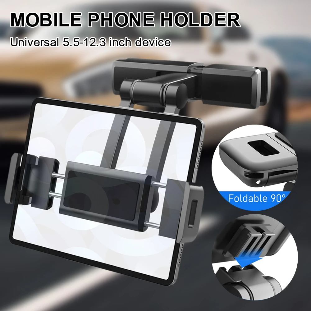 

Adjustable Viewing Angle Car Headrest Tablet Mount Holderfor 4.7-12.3 Inch Phone Tablet Holder Devices Backseat Holder