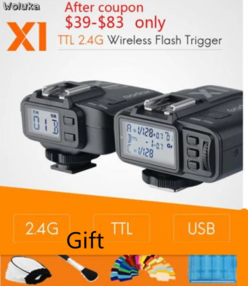 Godox X1t X1 kit TTL 2 4G беспроводной триггерный передатчик вспышки приемник для C/N/S TT685 V860
