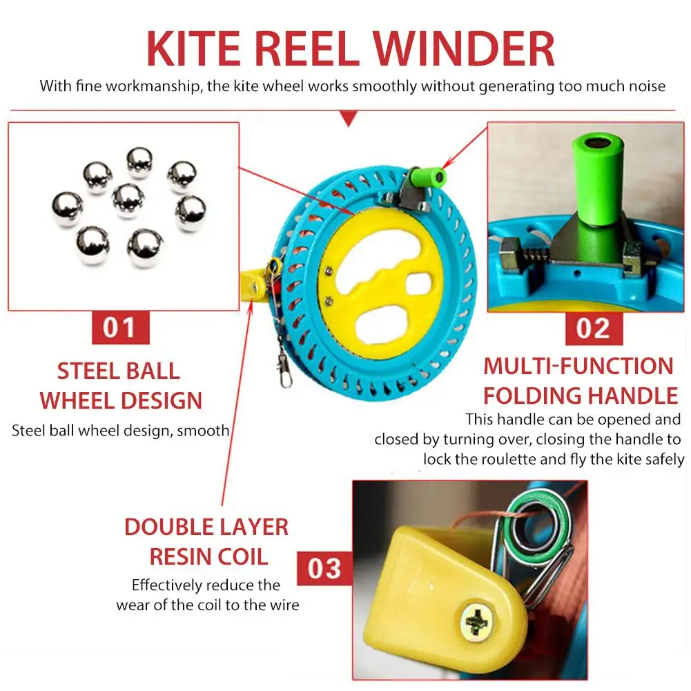 Лидер продаж катушка для воздушного змея 16 см с леской кайта 150 м 18 ручка детского