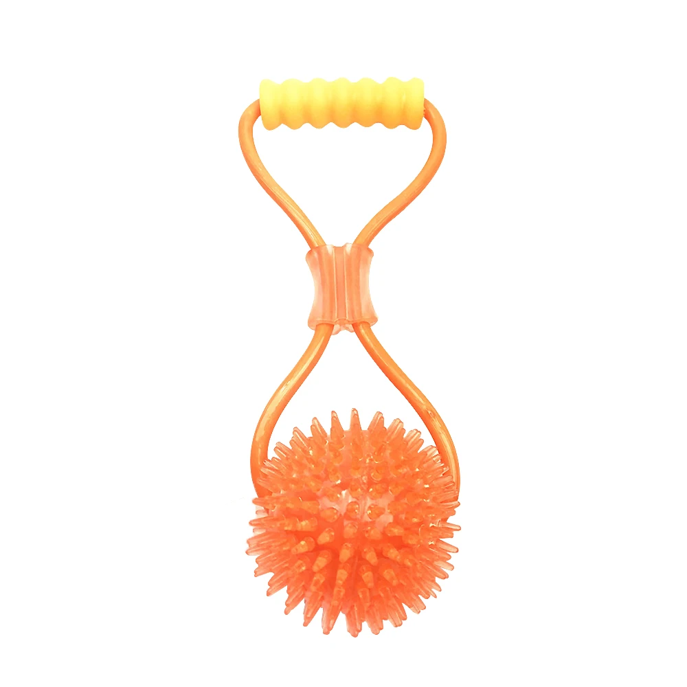 Игрушка для собак Ropeball с присоской для домашнего животного, игрушки с шариками TPR, для чистки зубов, красный, синий, зеленый 0