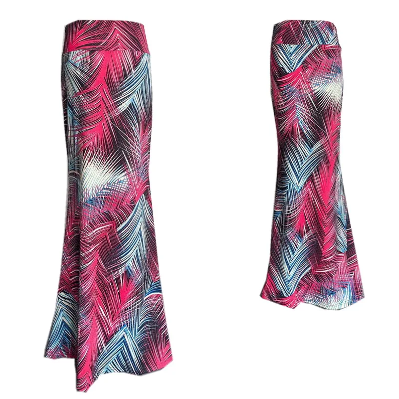 

2021Fashion Womenswear Floral Printed Floor Length Boho Women Skirts Summer Ladies Elegant Boho Casual Maxi Long Skirt