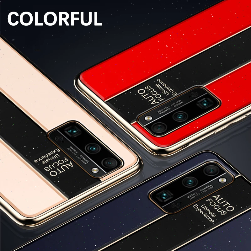 

Phone Case For Huawei Honor 30 Pro Case 30s Cover Luxury Glass Mirror Plating Soft Tpu Silicone Frame Pc Case For Honor 30 Pro