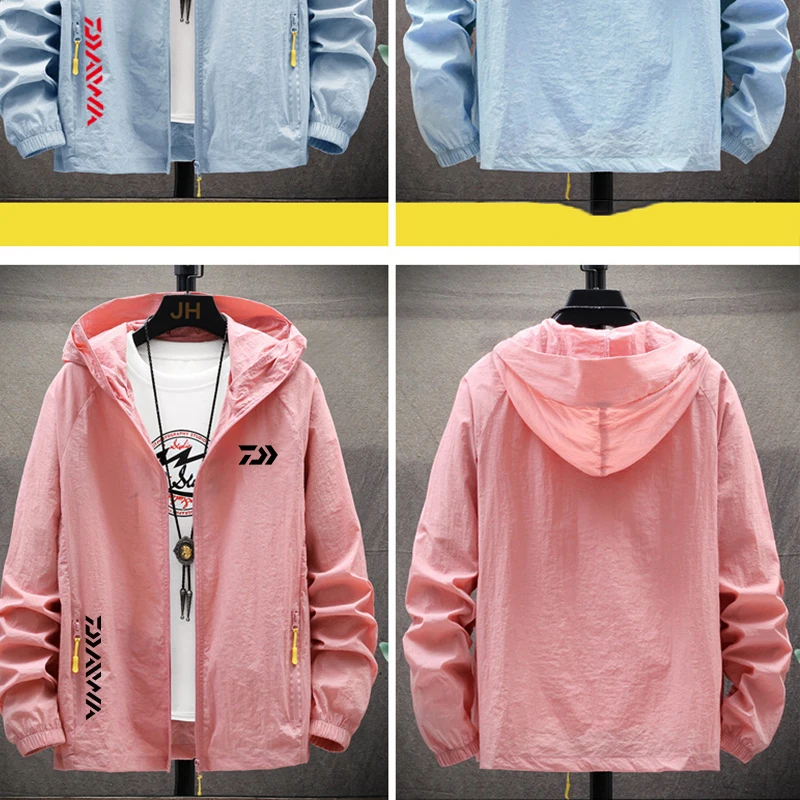 

DAIWA Fishing Sunscreen Jacket 2020 Summer Simple Couple Sunscreen Thin Section Breathable Quick-drying Men's Windbreaker