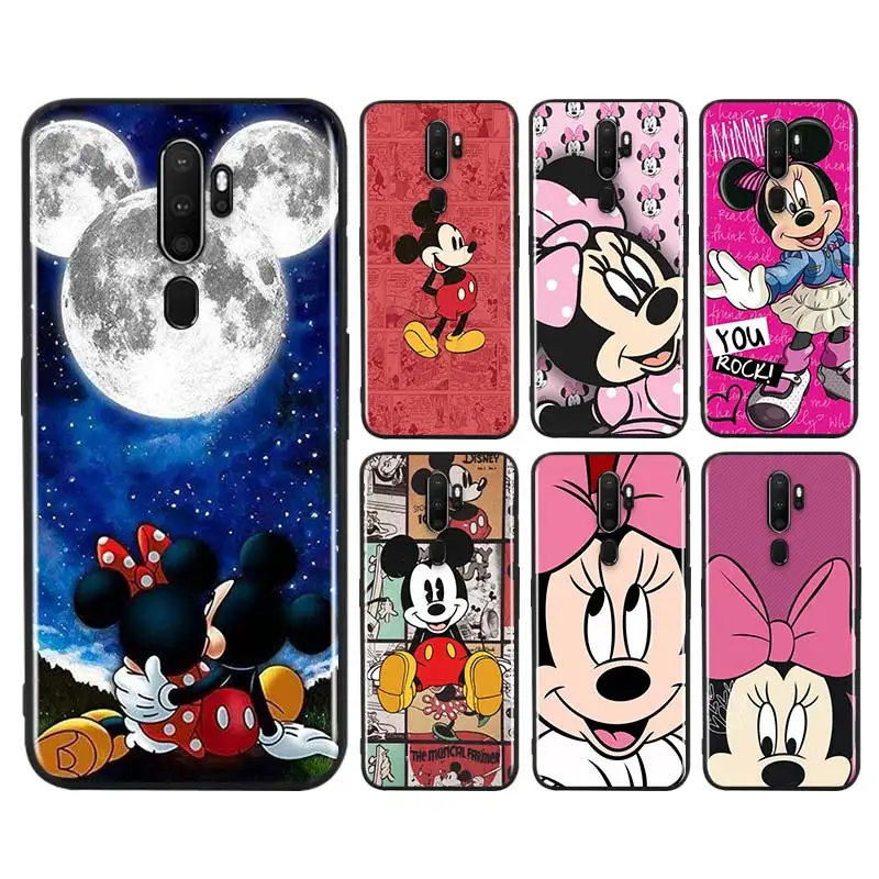 

Mickey Mouse For OPPO AX7 A1K A94 A93 A92S A73 A72 A53S A52 A32 A31 A12E A11X A9 A5 2020 Black Soft Phone Case