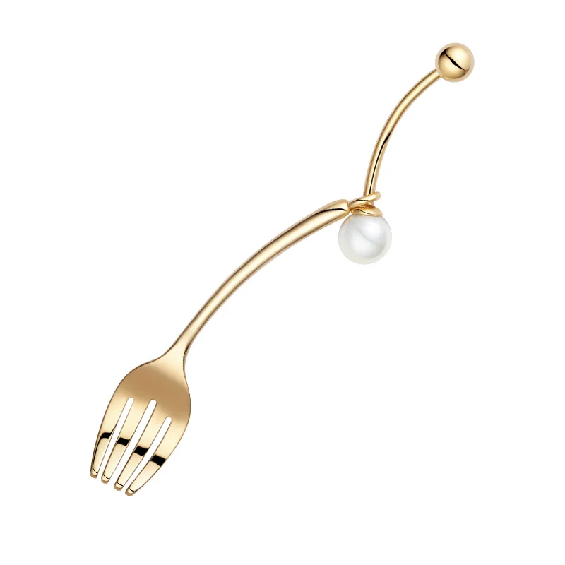 

2020new high-end brand jewelry creative tableware series fork earrings s925 sterling silver women high sense asymmetric earrings