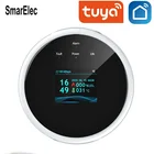 Датчик утечки газа Tuya с Wi-Fi, детектор сигнализации с управлением через приложение, для умного дома, с поддержкой приложения smart life