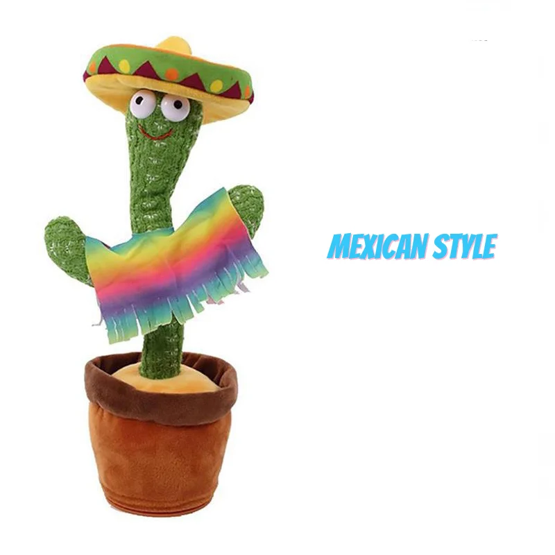 

Cactus Plush Toy Electronic Shake Dancing Toy with Song Plush Cute Dancing Cactus Early Childhood Education Toy for Children