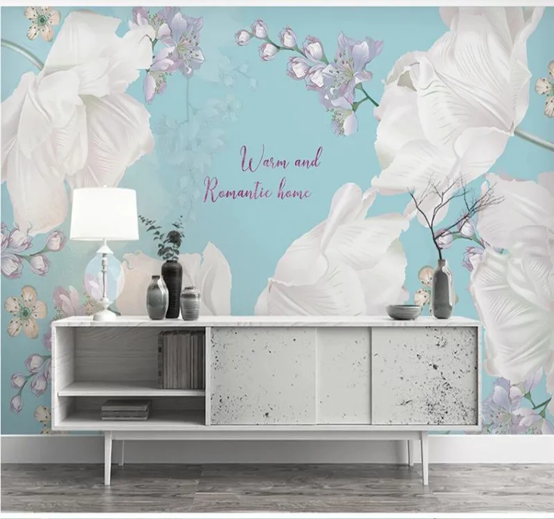 Большие Настенные обои на заказ розовые фиолетовые современные минималистичные