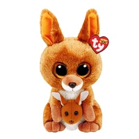 15cm ty big eyes beanie plush animal doll brown cute kangaroo collectible toy boy and girl christmas birthday gifts