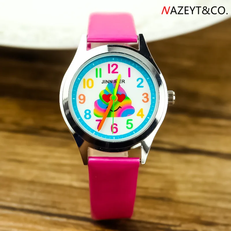 

Cute children funny funny cartoon students belt quartz watch