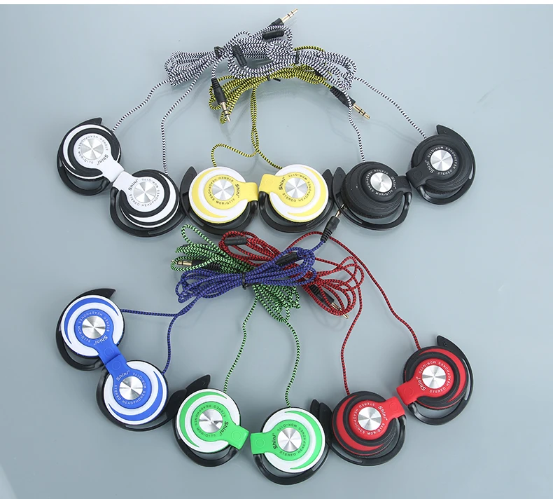 

Shini Q140 3.5mm Wired Headphones HIFI Heavy Bass Headset Over-ear Adjustable Ear hook Earphones Music Earphone for Phone