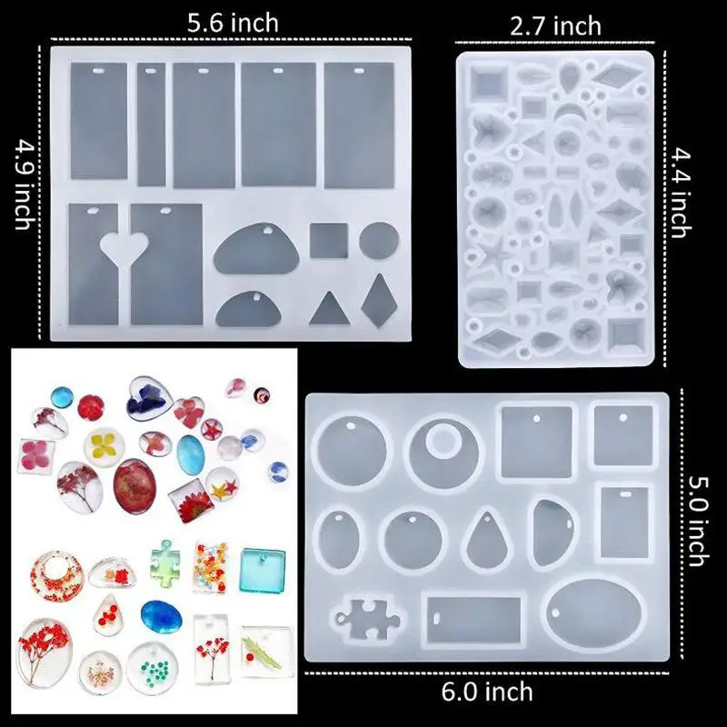 83Pcs/set Silicone Casting Molds And Tools Set With A Black Storage Bag For Diy Jewelry Craft Making | Украшения и аксессуары