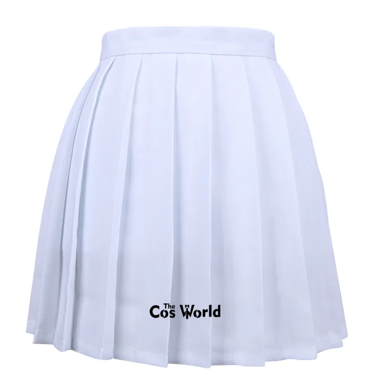 White XS-3XL 17 одноцветное Цвета девушки девушка Высокая талия плиссированные юбки женские платья для JK школьная Униформа студентов ткани - Color: White