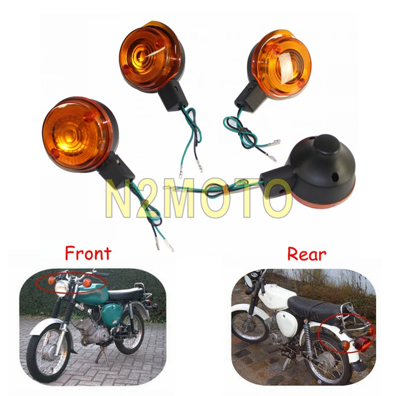 4 шт. мотоцикл 12V образным вырезом спереди и Поворотники задние фонари янтарного