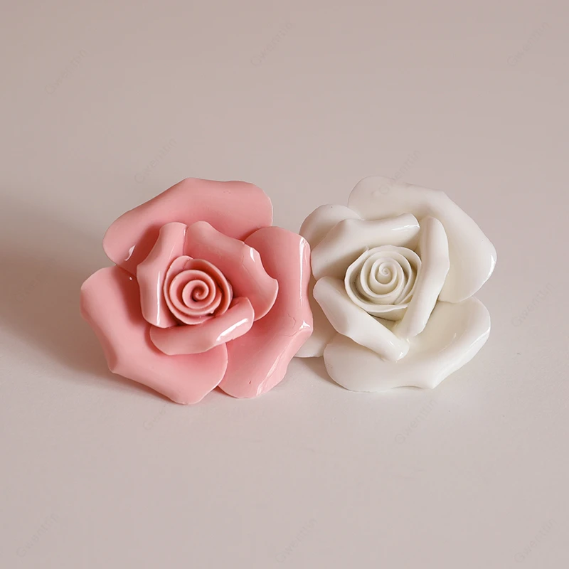 Романтические Розовые цветы настольные лампы для спальни розовое стекло