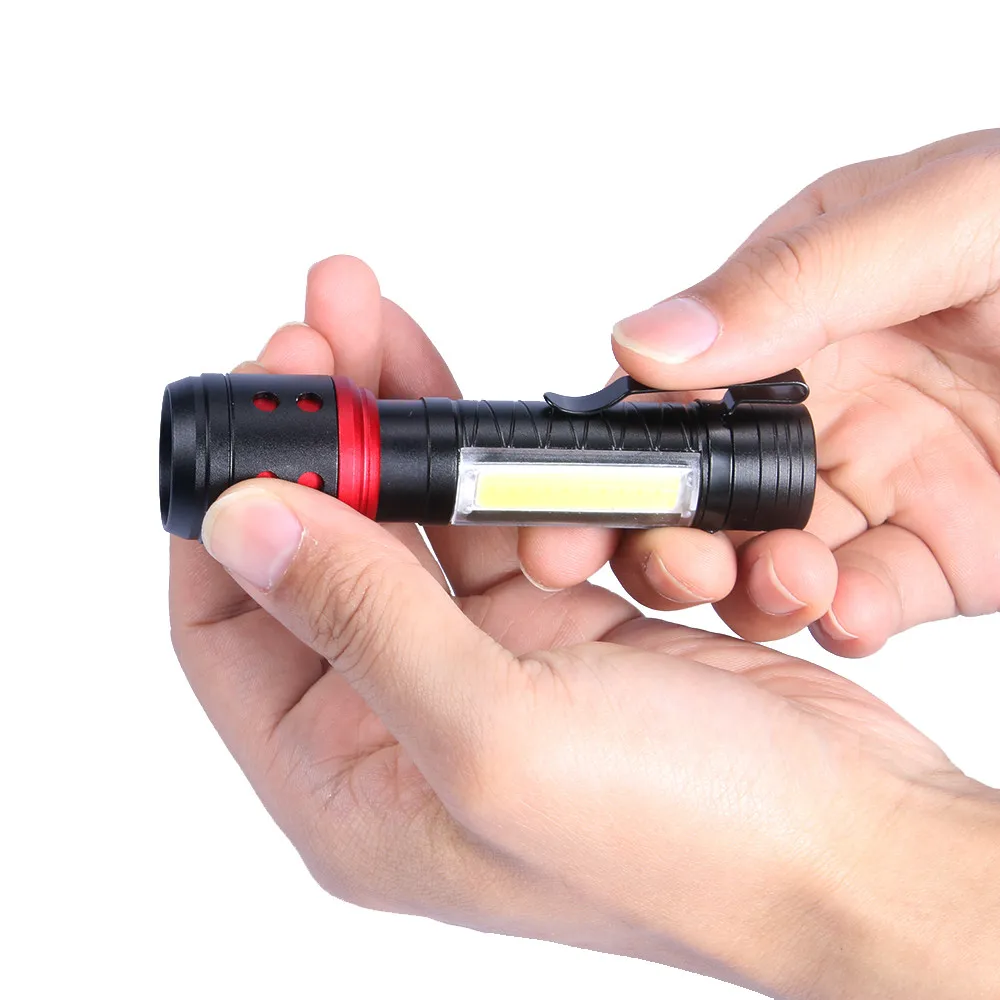 ZOOMABLE Q5+ COB светодиодный мини-фонарик 14500, 4 режима, карманный фонарь, портативный фонарь из алюминиевого сплава, фонарь для ночного освещения
