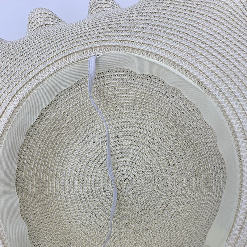 Шляпа от солнца Женская соломенная с волнистыми краями дешевая шляпа |