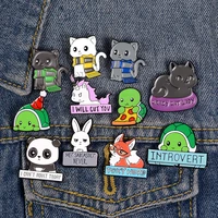 sarcastic rabbit enamel pin custom dirty look bunny brooches for shirt lapel bag cartoon badge punk jewelry gift for friends