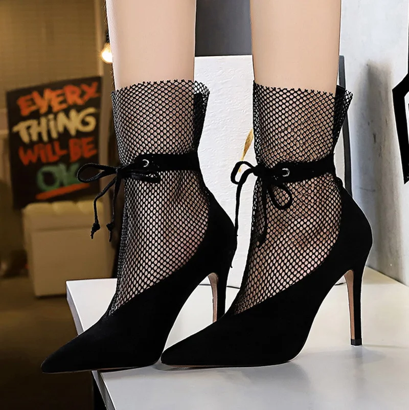 Черные пикантные женские туфли лодочки на высоком каблуке шпильке Дамская обувь