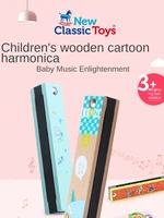 childrens harmonica wooden tutorial 16 hole kindergarten beginner infant playing musical instrument