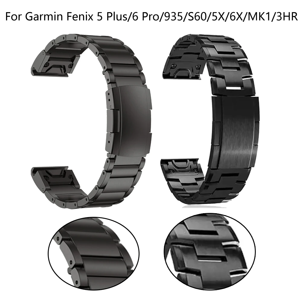 Ремешок для смарт часов Garmin Fenix 5 Plus 6 Pro 5X 6X браслет из титанового сплава Forerunner 935 945