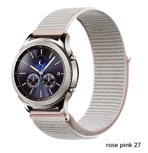 rose pink 27 22 мм ремешок для часов Galaxy watch 46 мм 42 мм samsung gear s3 Frontier active 2 correa браслет huawei часы gt ремешок Amazfit bip20 - Цвет ремешка: rose pink 27