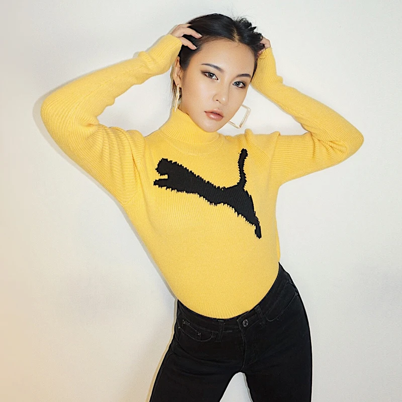 2019 new fashion casual women's clothing Turtleneck Sweater Women's Short Sexy Slim Knit Long Sleeve | Женская одежда