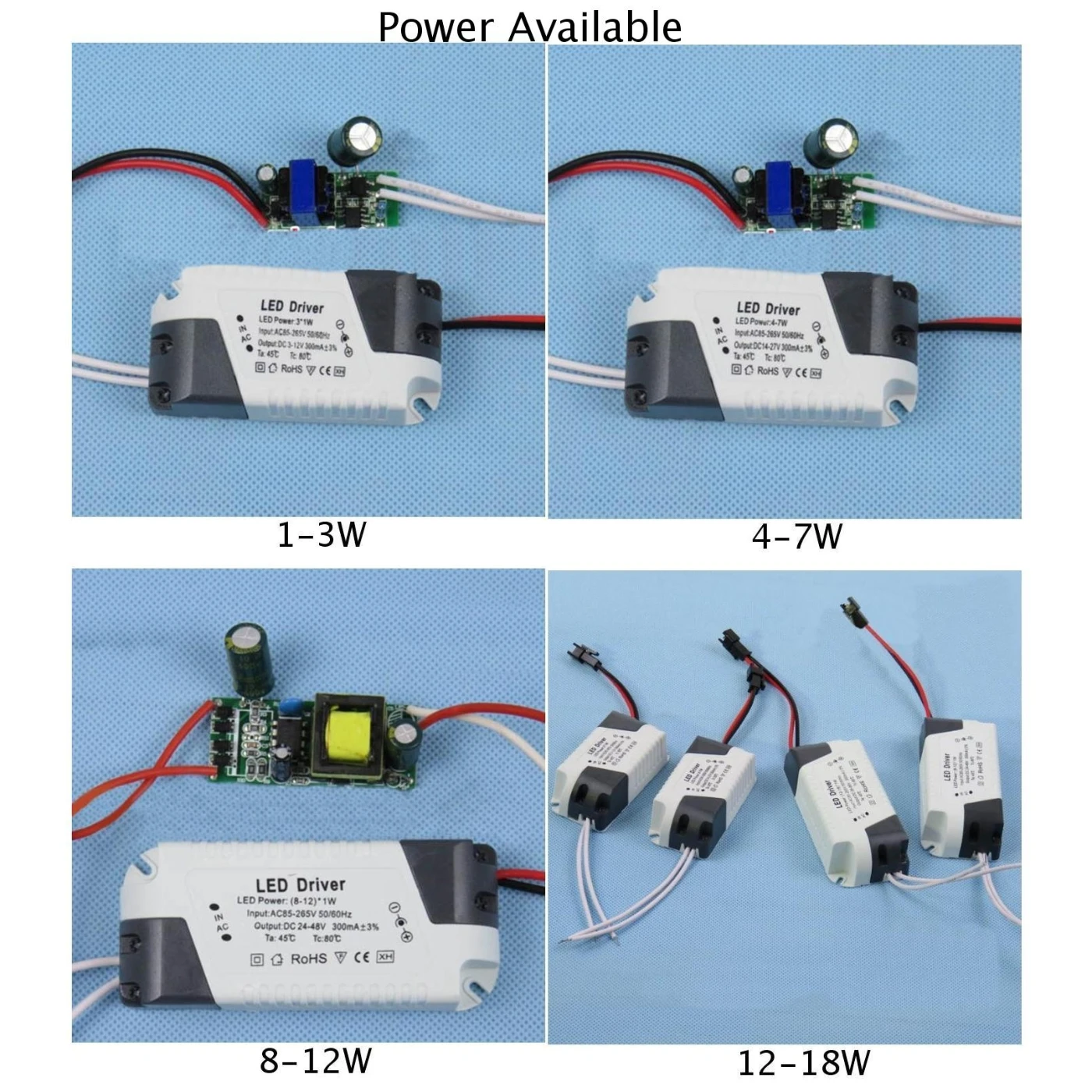 

LED Driver Adapter AC 85 -265V Constant Transformer Power Supply For LED Strips