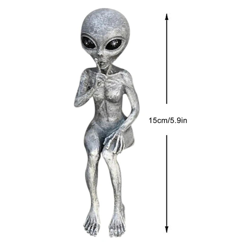 

Outer Space Women Men Alien Resin Statue Martians Garden Figurine for Home Indoor Outdoor Decoration Courtyard Ornaments