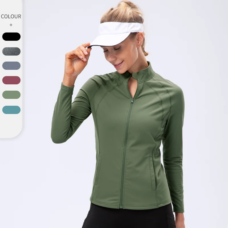 

Спортивная куртка с длинным рукавом, женская рубашка на молнии для фитнеса и йоги, зимний теплый топ для тренажерного зала, одежда для активного отдыха, куртки для бега, женская одежда для тренировок