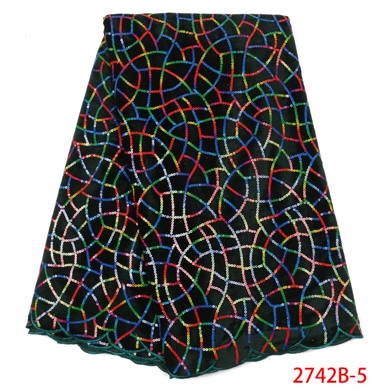 Лидер продаж 2020 высококачественное Африканское бархатное кружево с блестками