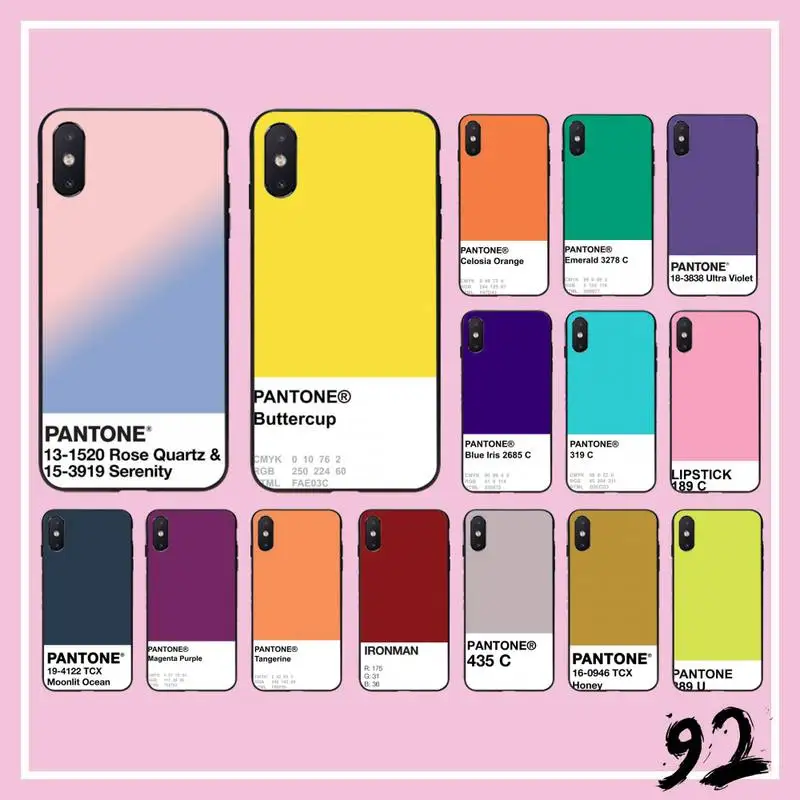 Чехол для телефона FHNBLJ Caliente Pantone чехол iPhone 6S 6plus 7 7plus 8 8Plus X Xs MAX 5 5S XR