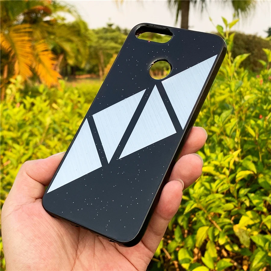 Для Xiaomi mi A1 чехол мягкий силиконовый треугольник геометрический звездное небо