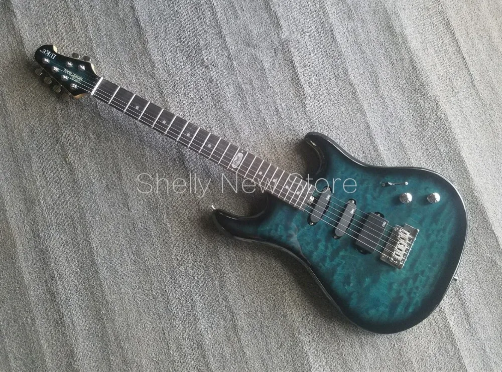 Shelly магазин Фабрика Пользовательские синий musicman Luke 3 звукосниматели Блокировка тюнер 9 В батарея электрогитара Музыкальные инструменты магазин