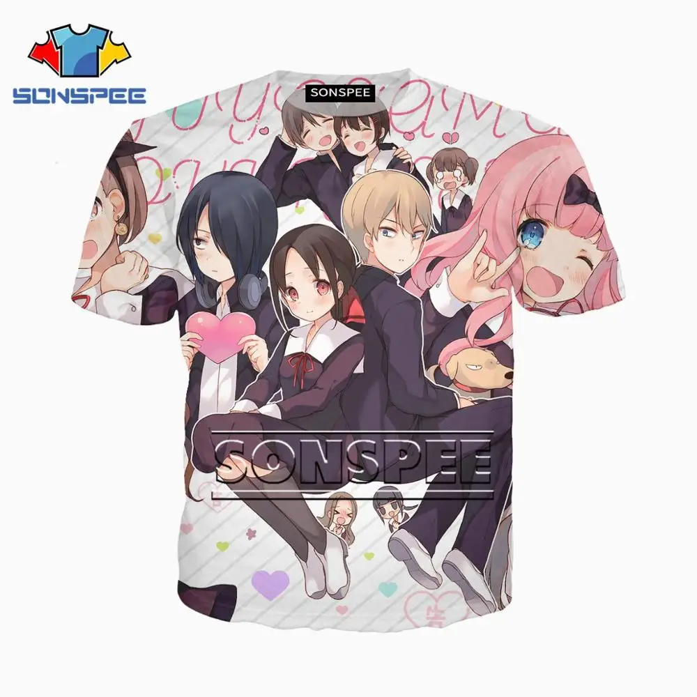 SONSPEE Kaguya sama Love Is War 3D принт мужская и женская одежда футболка унисекс лидер продаж