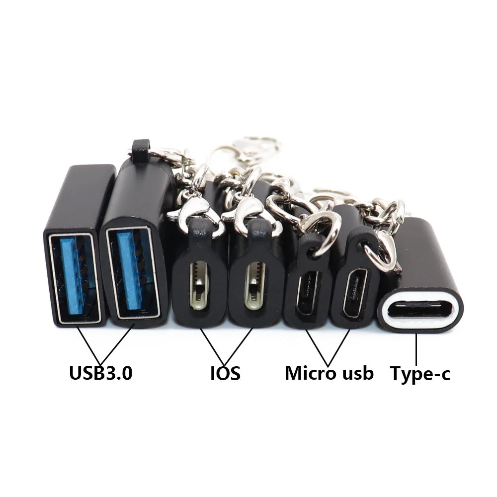 Micro USB к L 8 Pin/type-c/usb3.0 кабель зарядного устройства конвертер адаптер для iPhone и Android и type-c зарядное устройство