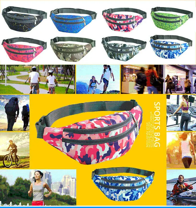 Поясная сумка кошелек водонепроницаемая нейлоновая Кроссбоди камуфляжной