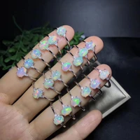 shop new products recommended by the owner natural opal woman rings change fire color mysterious 925 silver adjustable size