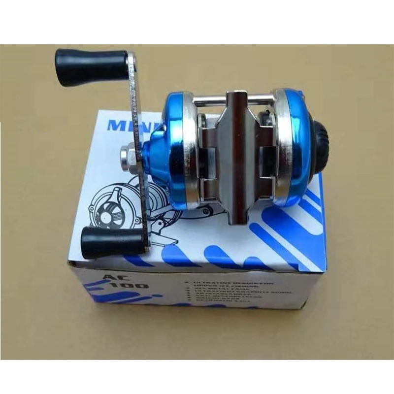 Мини-барабан катушка спиннинга для морской рыбалки Портативный зимней литой