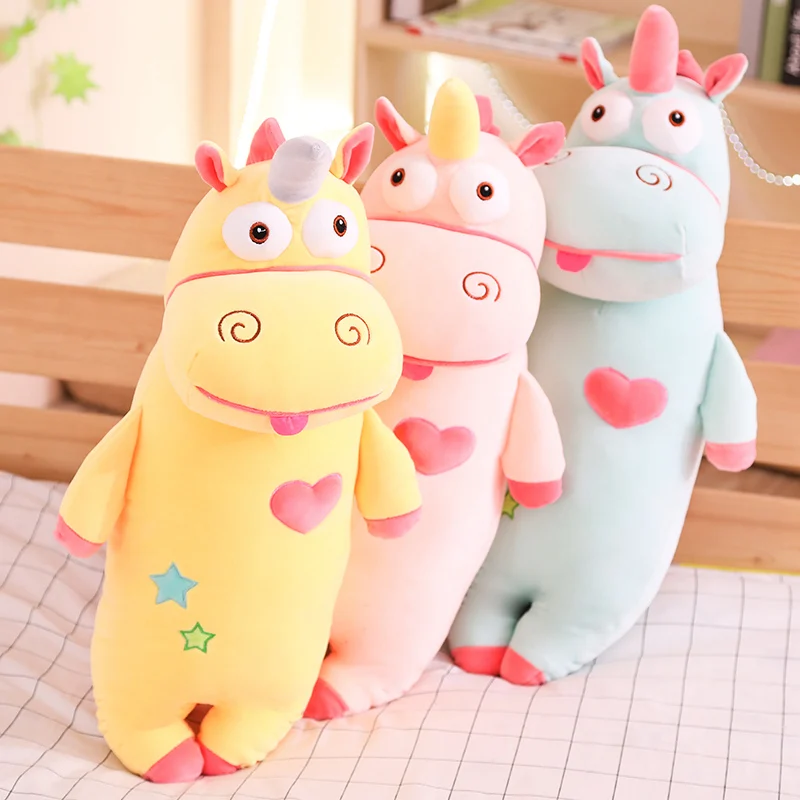 

60cm 80cm 100cm Unicorn Ponies Horse Cusion Present Stuffed Plush Soft Pillow Doll Toy Christmas Gift