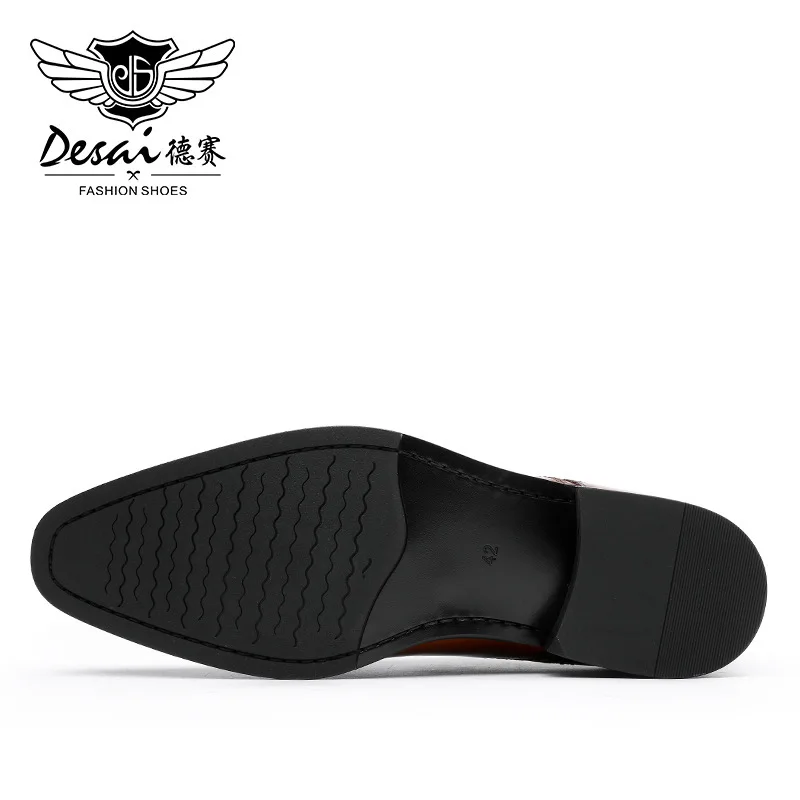 

New men's leather shoes men's mengke Leather Men's shoes buckle customized wedding shoes elegant business dress shoes
